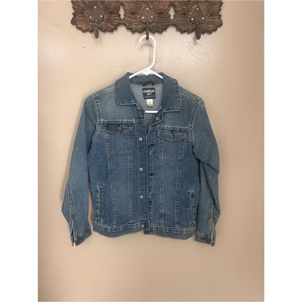 OshKosh B'gosh Kids Blue Denim Jacket Size 14